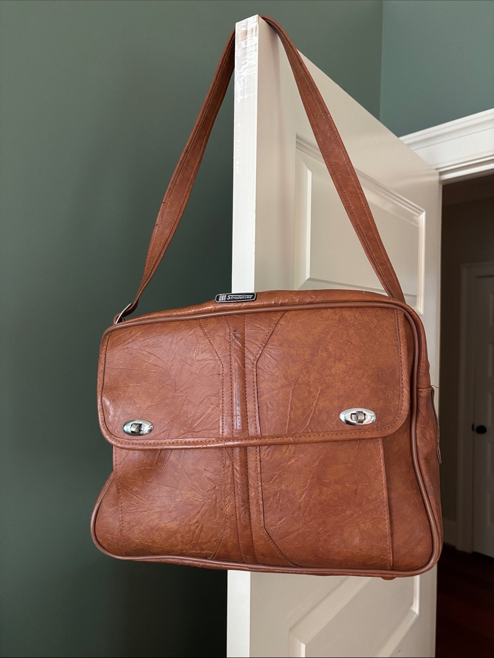 Vintage Brown Messenger Bag - Stradellina brand - Classic Design